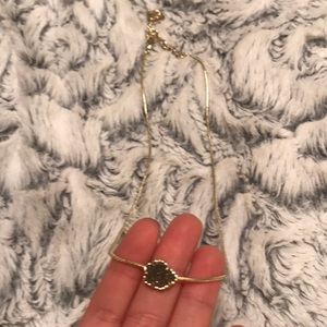KENDRA SCOTT BLACK DRUSY NECKLACE